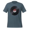 Vinyl Junkie Forever - Burgundy Label - Unisex t-shirt - Image 5
