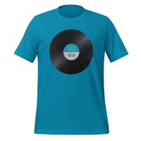 Vinyl Junkie Forever - Aqua Label - Unisex t-shirt