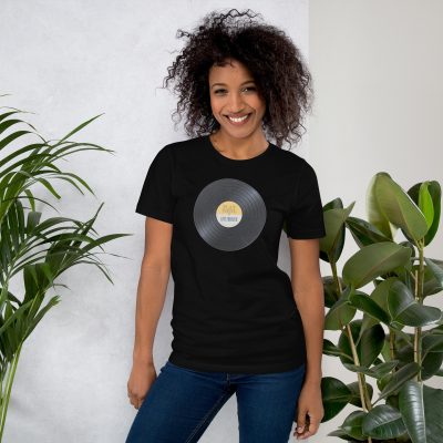 Play Vinyl, Live Forever - Yellow Label - Unisex T Shirt - Image 2