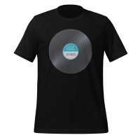 Play Vinyl, Live Forever - Aqua Label - Unisex T-Shirt