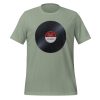 Play Vinyl, Live Forever – Burgundy Label – Unisex T-Shirt - Image 8