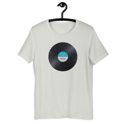 Vinyl Junkie Forever - Aqua Label - Unisex t-shirt - Image 4