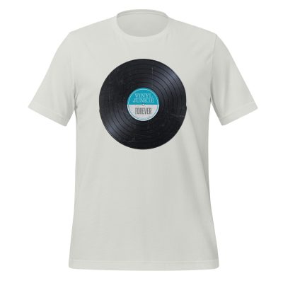 Vinyl Junkie Forever - Aqua Label - Unisex t-shirt - Image 9