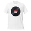 Play Vinyl, Live Forever – Burgundy Label – Unisex T-Shirt - Image 11